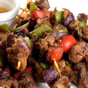 Skewed chicken Gizzard