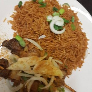 Jollof Rice/chicken/mutton/gizzard